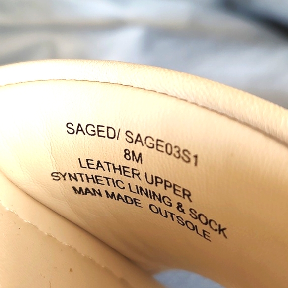 Steve Madden Modern Kinda Gal Wood Triangle Slide Sandales/Size 8 - Picture 7 of 9